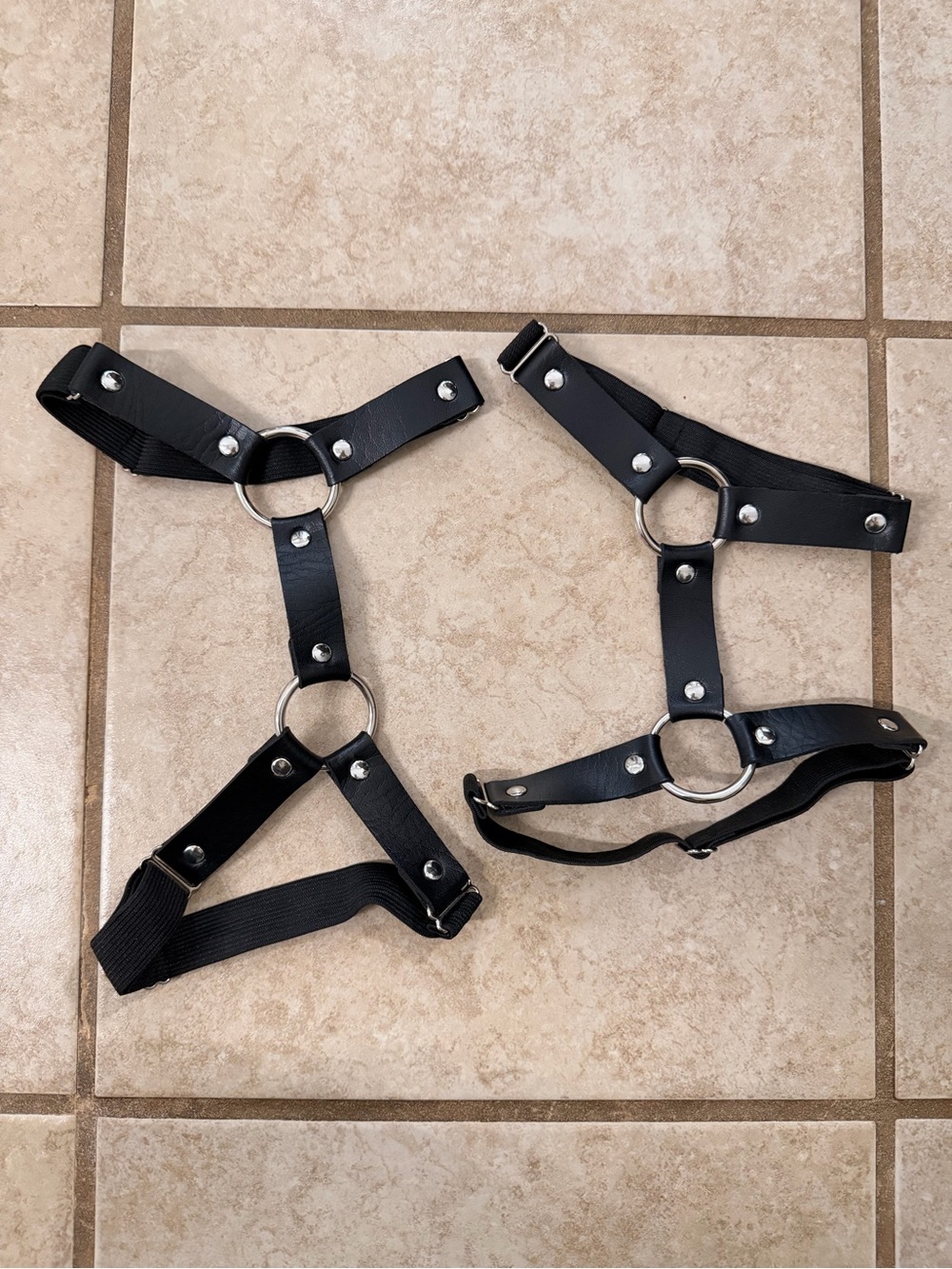 EUC Dolls Kill Black O-Ring Body Harness Set of 2